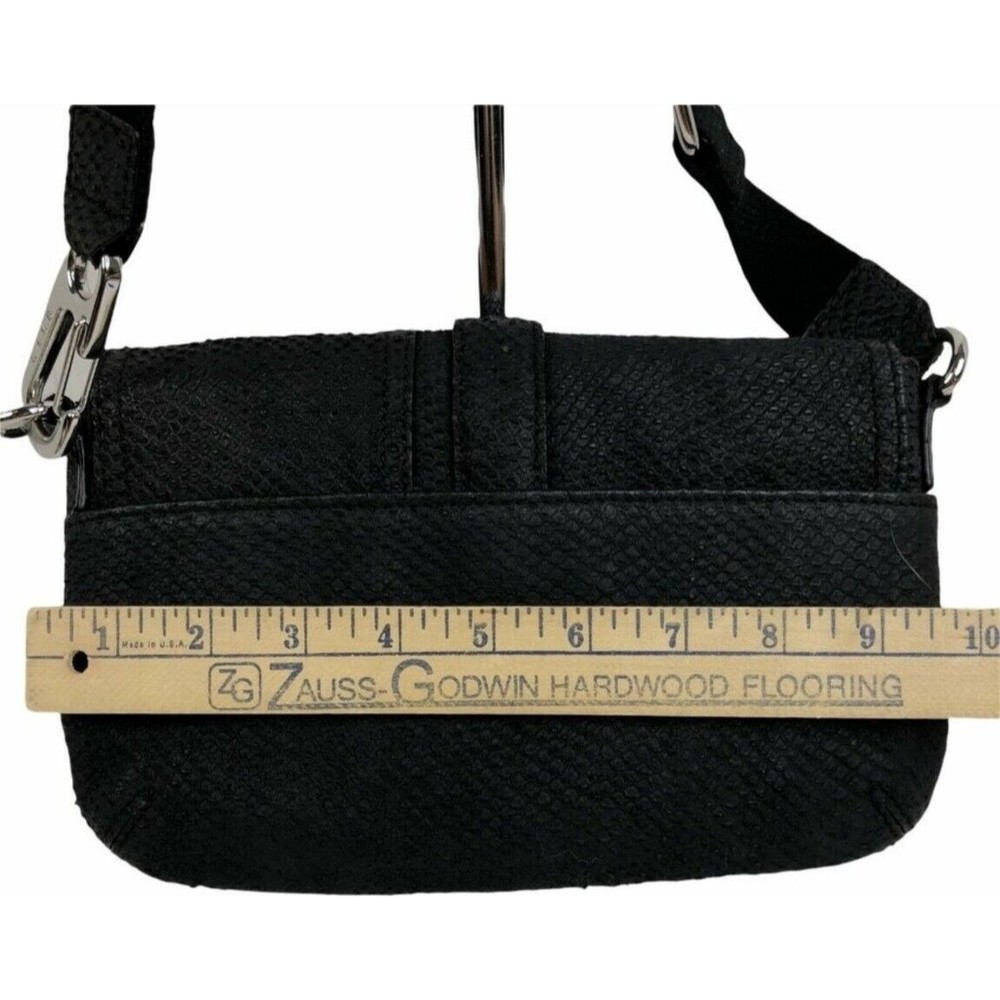 L.A.M.B By Gwen Stefani Black Leather Snake Print Crossbody Bag Voodoo Sash Saks - Picture 11 of 13